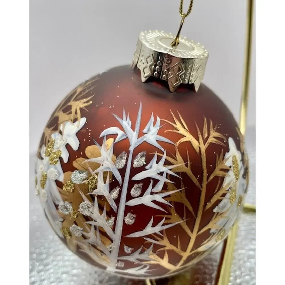 Vintage Christmas Hand Paint Ornaments Lot of 8